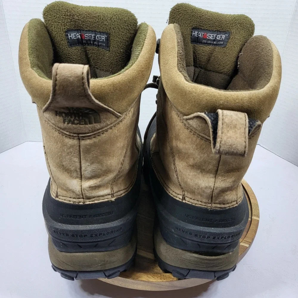 The North Face Chilkat II Men Winter Boots Sz 12 Waterproof 200g Insulated Brown